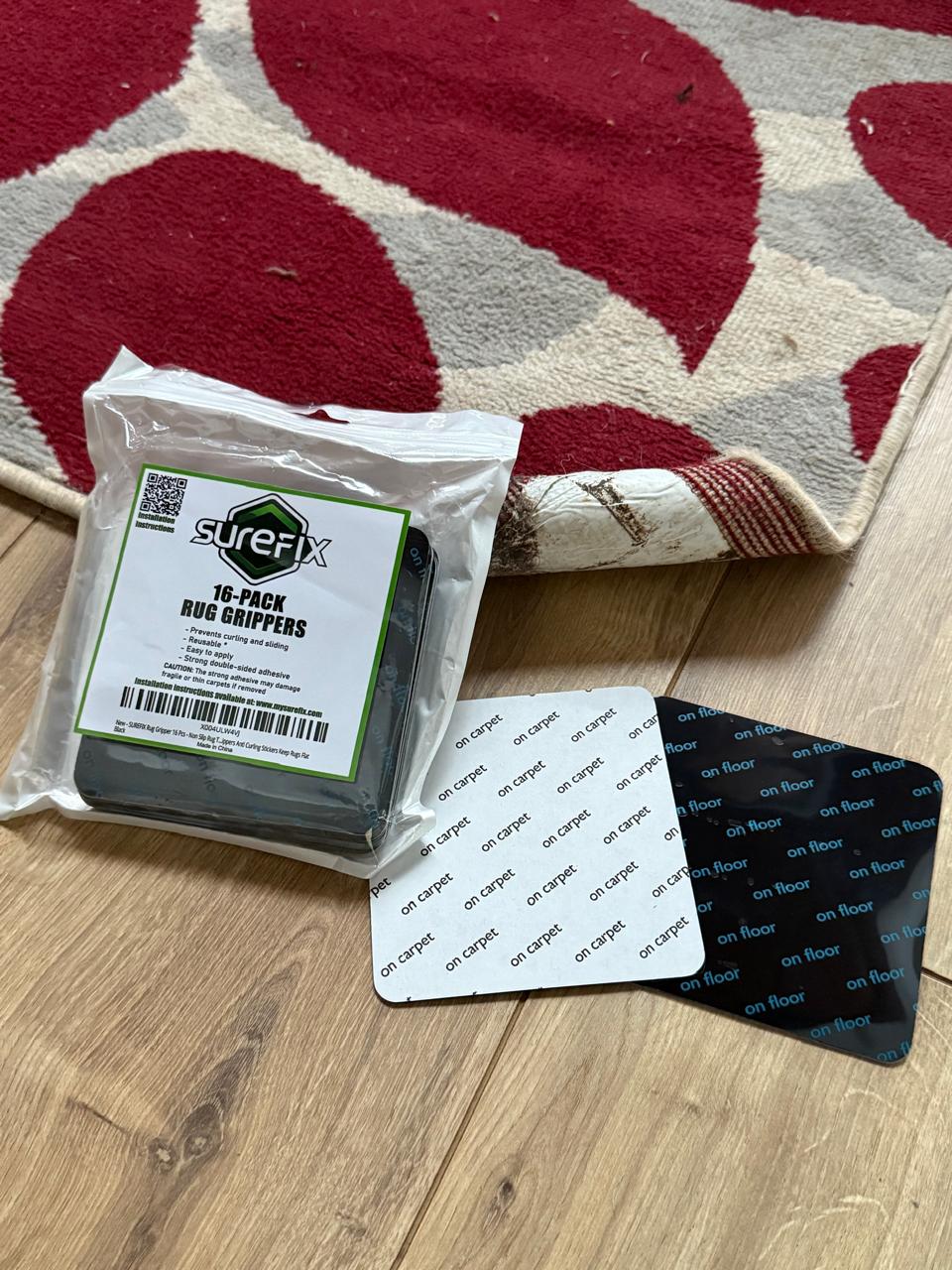 SureFix 16-Pack Rug Grippers with individual grippers shown